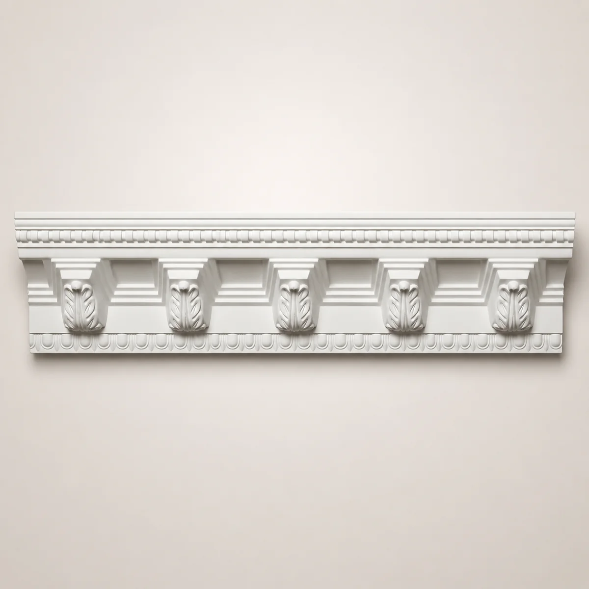Di Maggiore white decorative architectural moulding in a straight-on product photograph